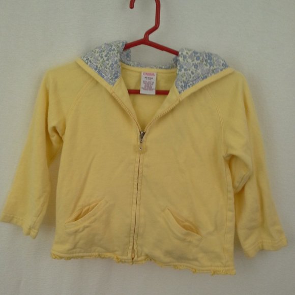 Gymboree girls hoodie Size 4 yrs Med Yellow Front separating zipper - Picture 1 of 13